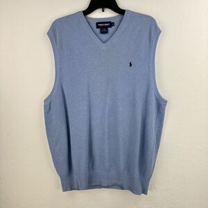 Lauren Ralph Lauren Light Blue Knit Vest